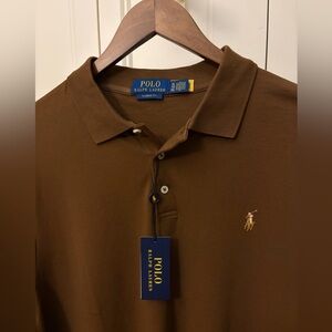 Polo Ralph Lauren Classic Fit Cotton Polo Brown Shirt